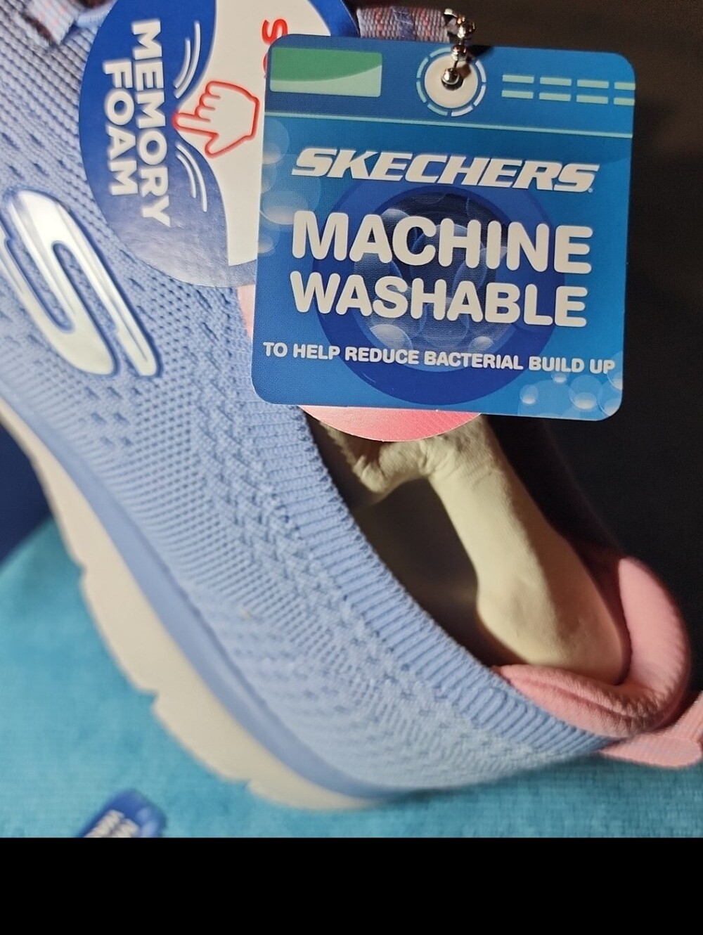 Skechers size 10 Women's Lavender and Pink Slip-On Athletic Sneakers - Picture 4 of 12
